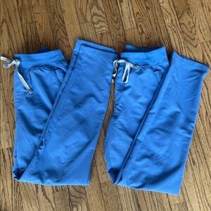 2 COUNT FIGS - Women’s High Waisted Yola Skinny Scrub Pants Ceil Blue